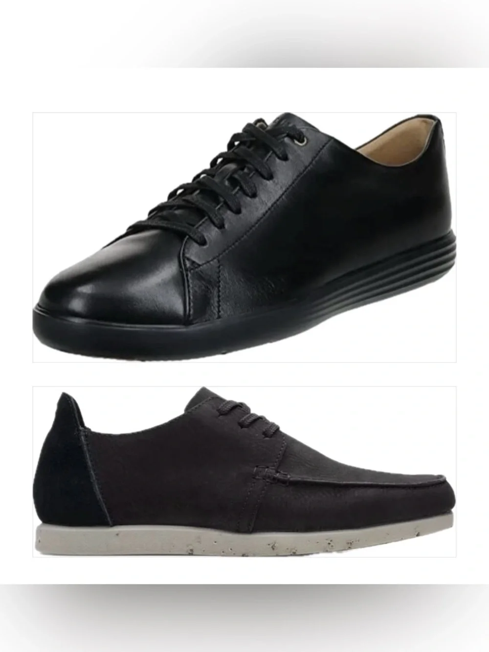 3 Pairs Men’s Casual Leather Shoes: Clark’s, Cole Haan, Allbirds